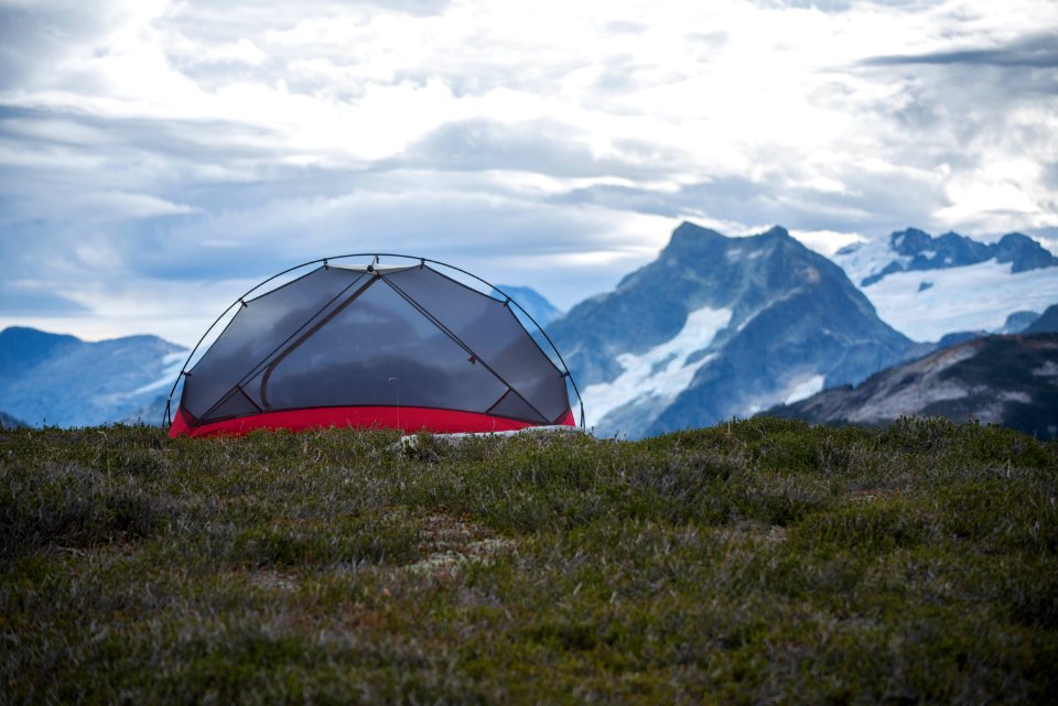 Camping Tent In Mountains