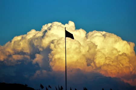 Photography Of Flag Pole With Drawn Flag