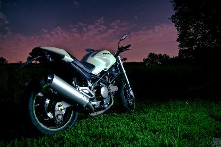 Motorbike On Grass