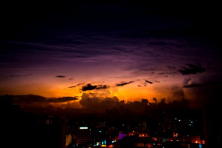 High Rise Buildings Under Nimbus Clouds photo