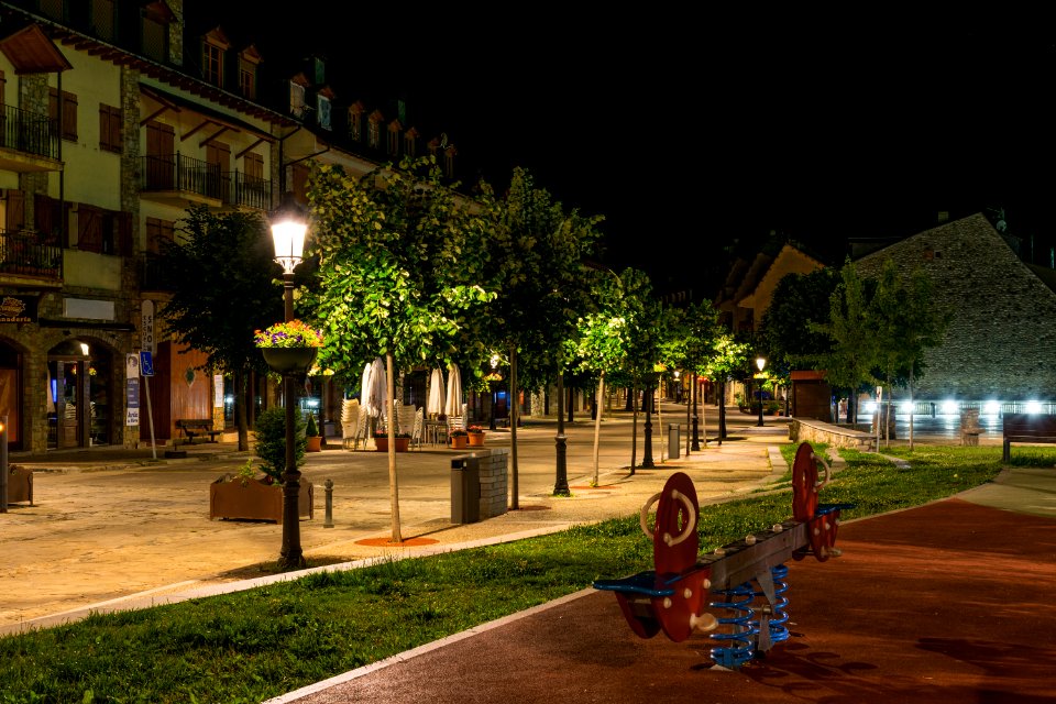 Empty Seesaw During Nighttime