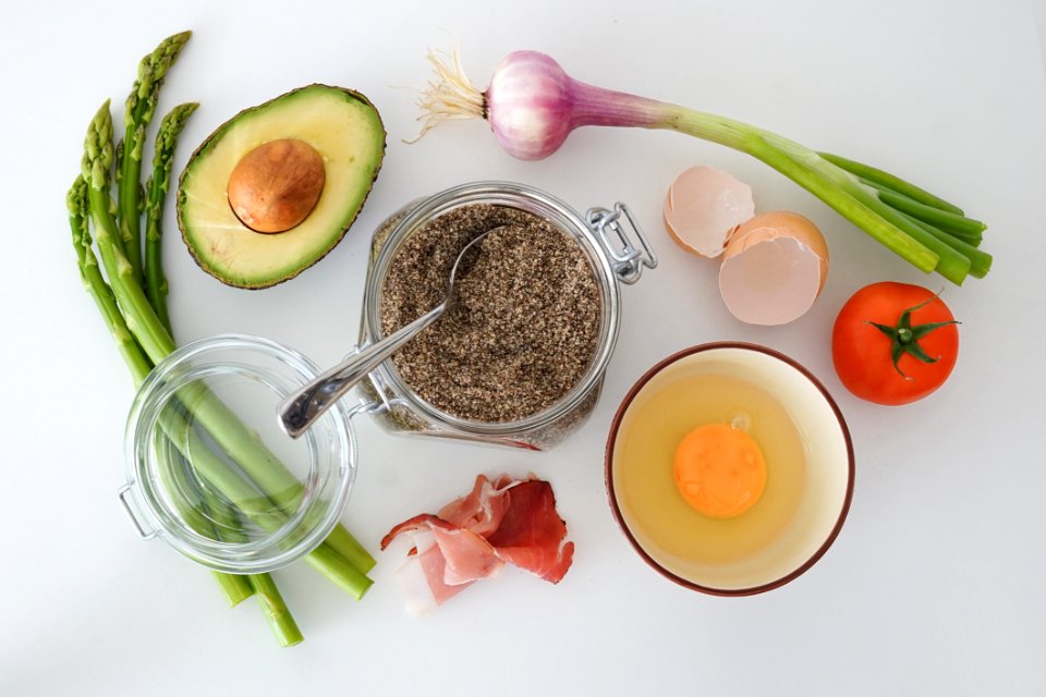 Spices Avocado And Ingredients On Table