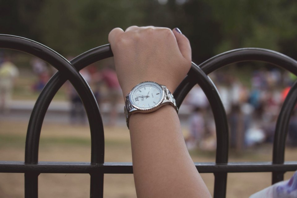 Womans Hand Holding Railings