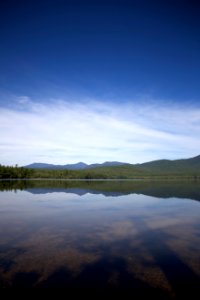 Tranquil Lake And Distant Hills