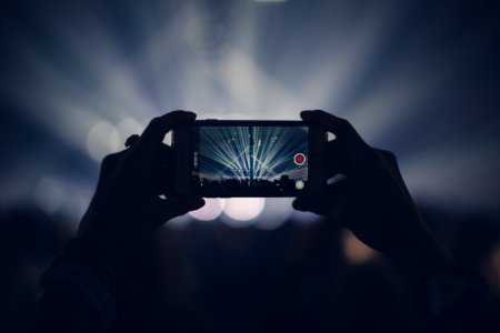 Black Smartphone Turned On