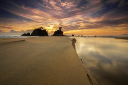 Panoramic Photo Of Bay And White Sand During Daytime photo