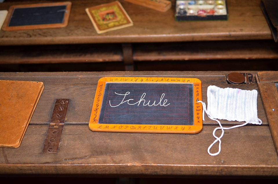 Slate teaching blackboard