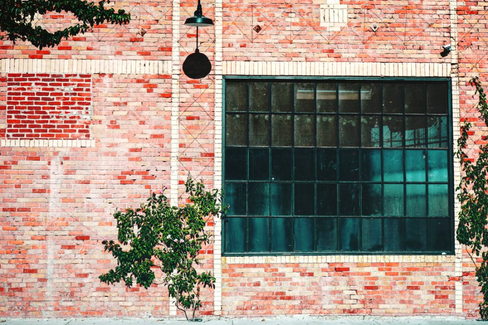 Industrial Building With Brick Wall