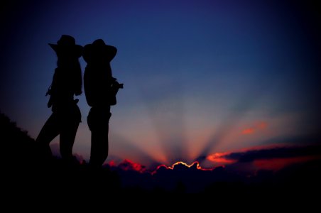People At Sunset