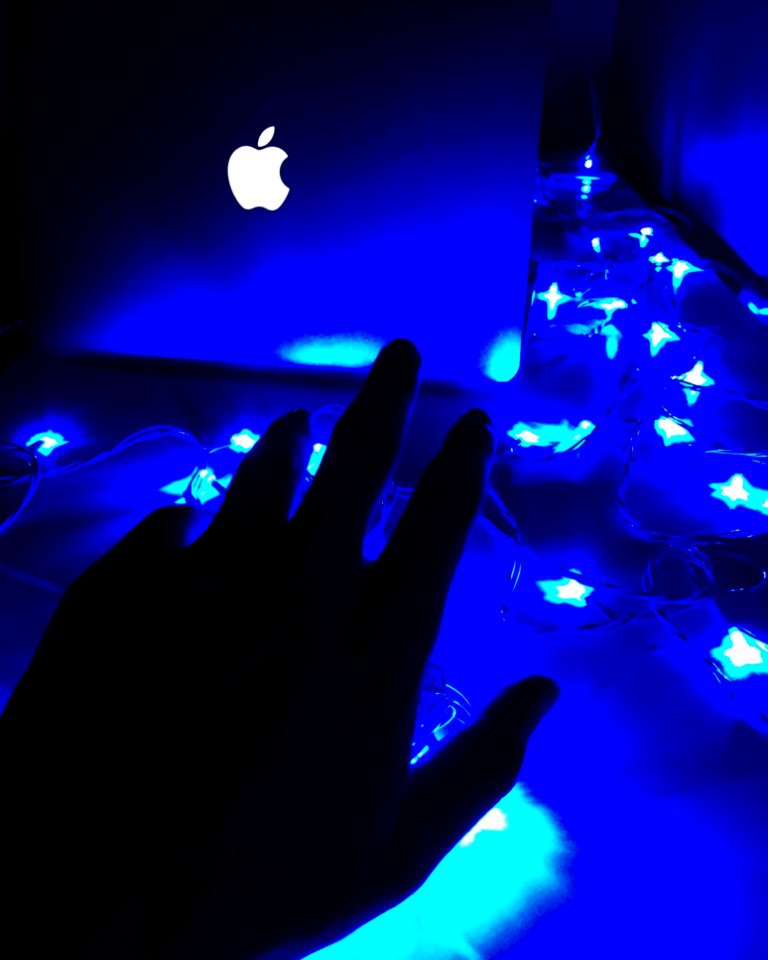Silhouette Of Human Left Hand