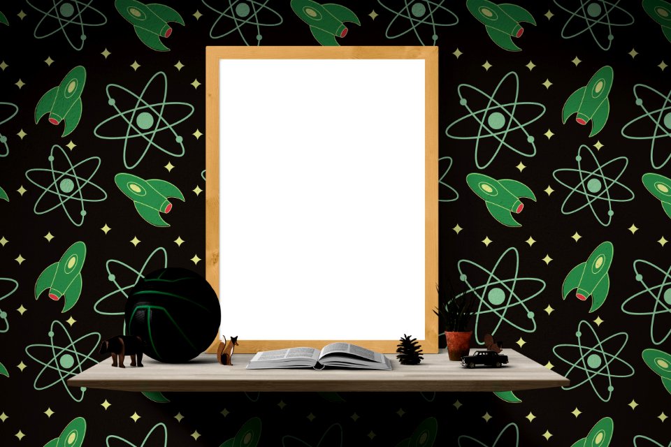 Black And Green Ball On Brown Wooden Table