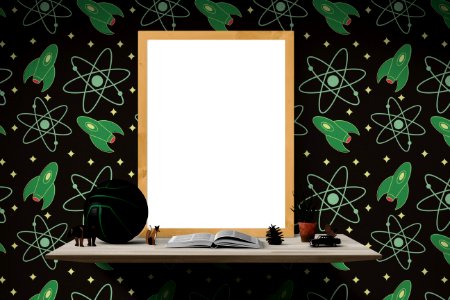 Black And Green Ball On Brown Wooden Table