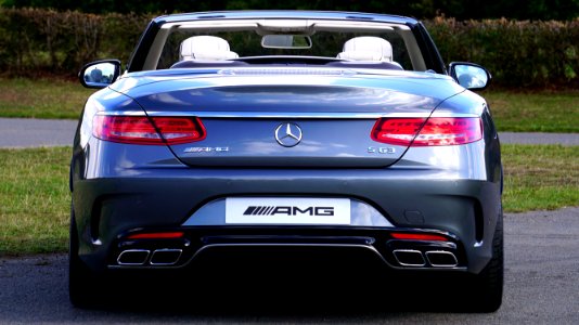 Grey Mercedes Benz Convertible photo