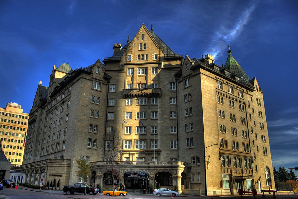 Urban hotel building photo