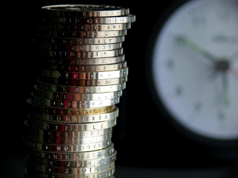 Silver Piled Coins