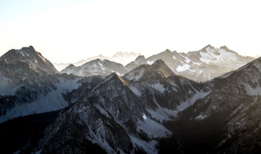Mountain Tops In Winter
