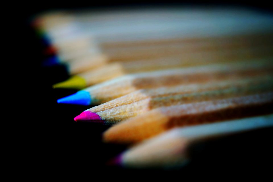 Group Of Color Pencils