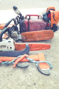 Orange And White Stihl 200 C Chainsaw