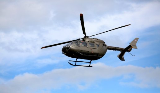 Gray Helicopter On Air