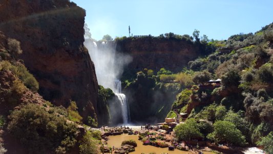 Waterfall Near Green Trees During Daytime photo