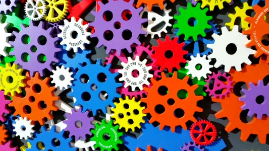 Colorful Toothed Wheels