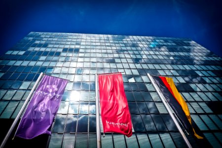 Red Flag Near Buildings
