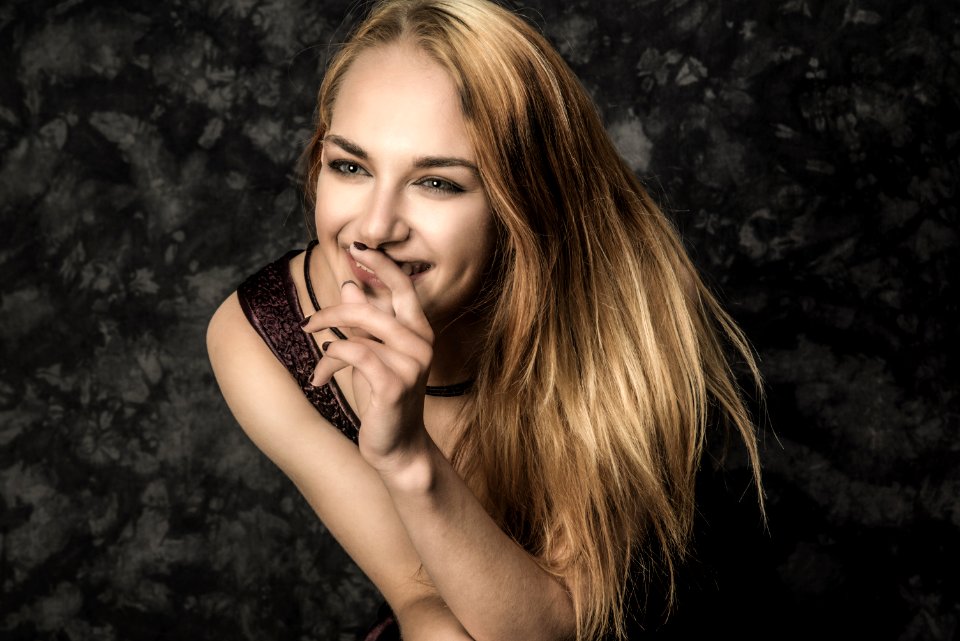 Woman In Black Dress Photo
