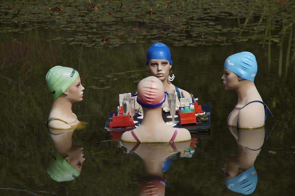 Pond lake swim cap