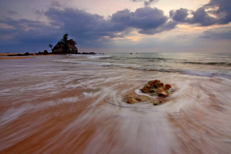 Sandy Beach At Low Tide