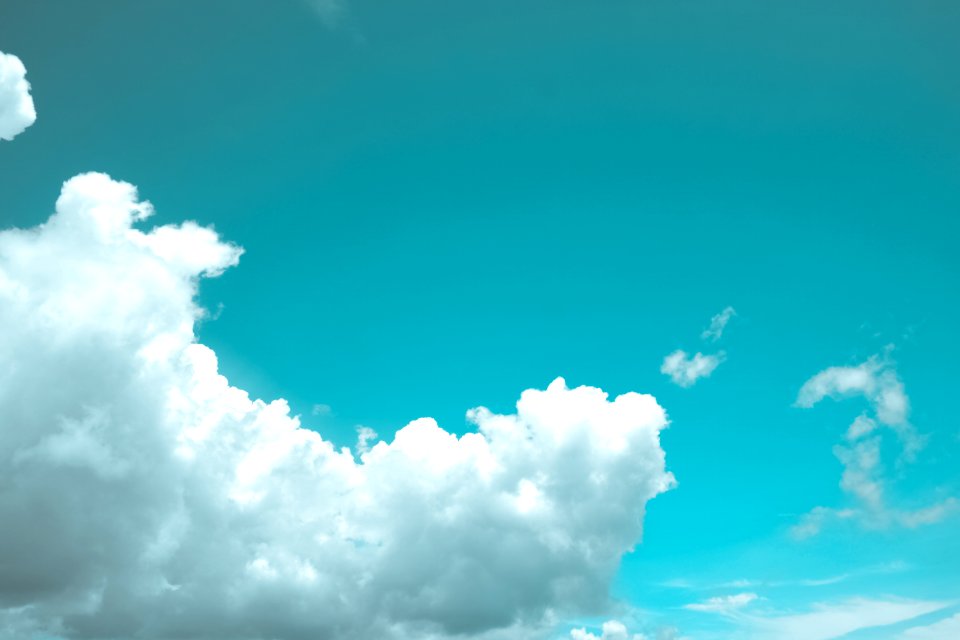 White Cloudy Blue Sky