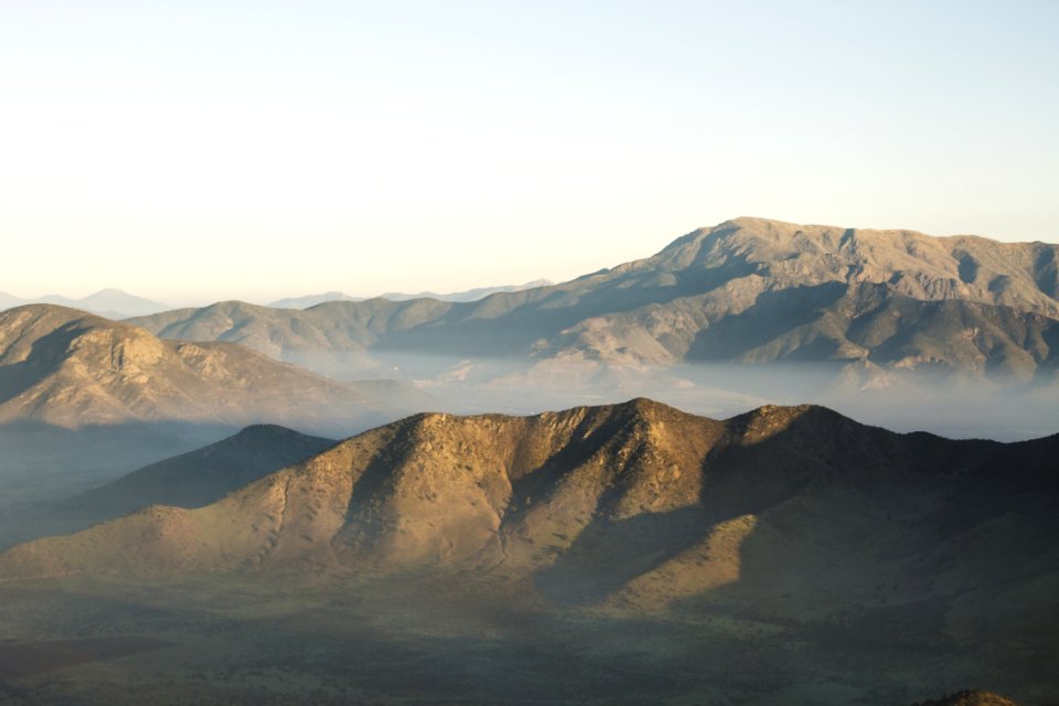 Empty Mountains Under Clear Blue Sky