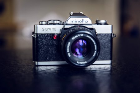Minolta Silver And Black 35 Mm Camera photo