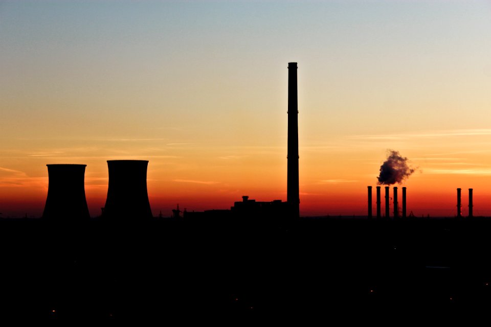 Silhouette Photo Of Factory During Dusk