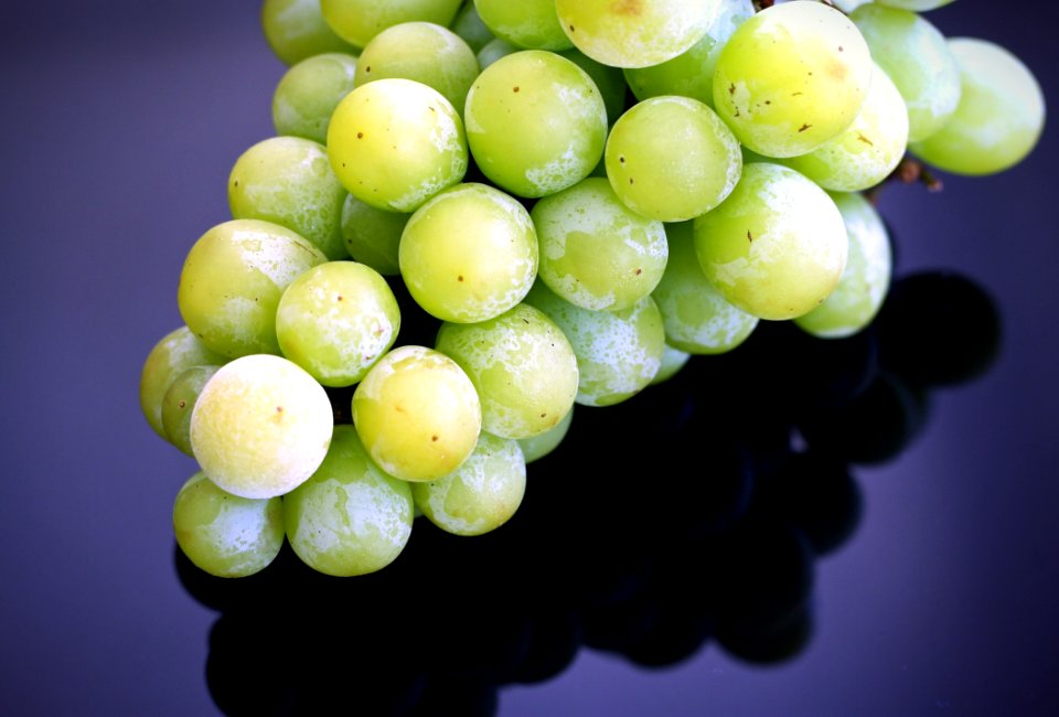 Green Grapes On Top Of The Table