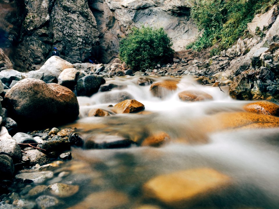 Water Flowing Over Stones In Creek