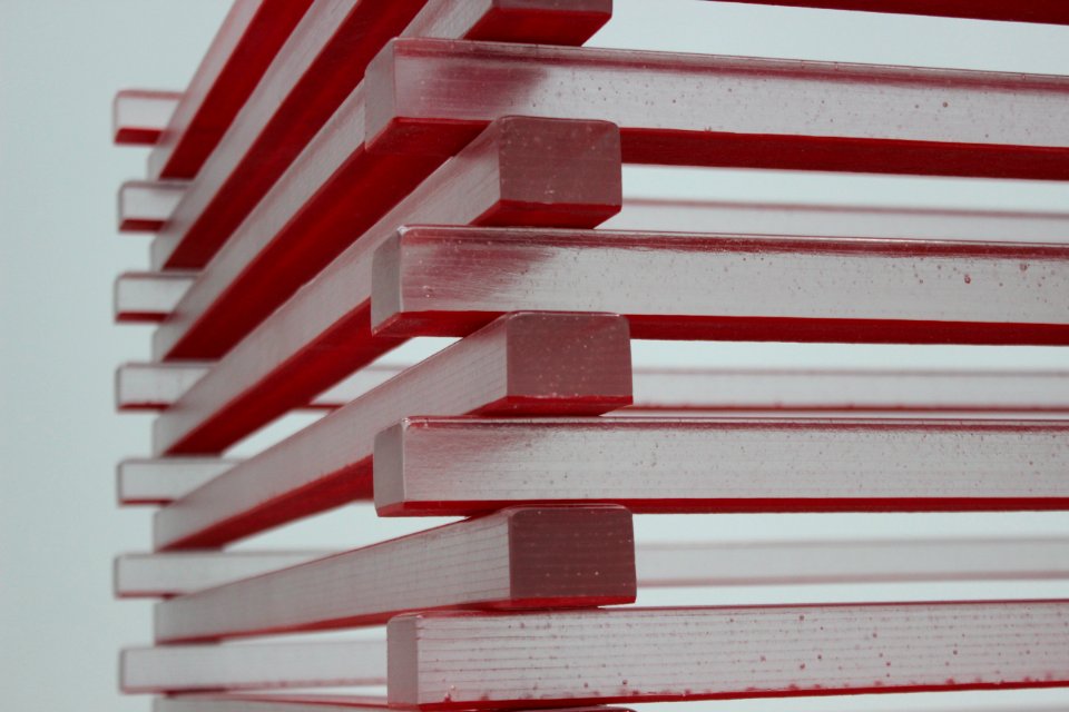 White And Red Piled Sticks