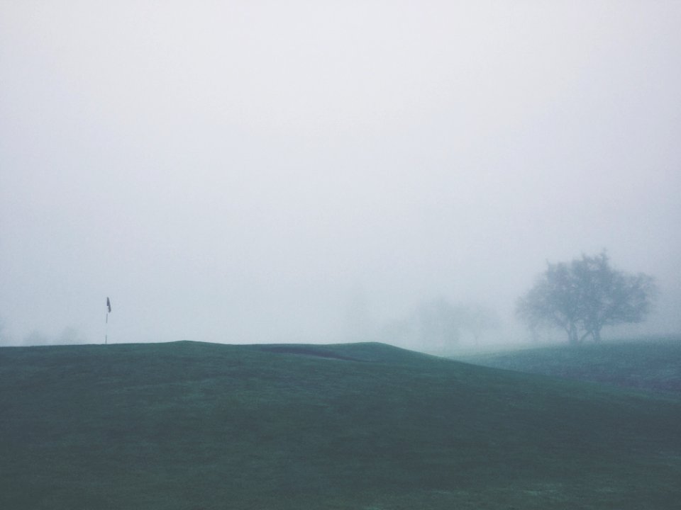 Mist Covering Golf Course