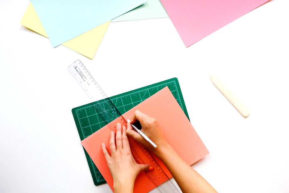 Cutting Paper On Ruled Pad
