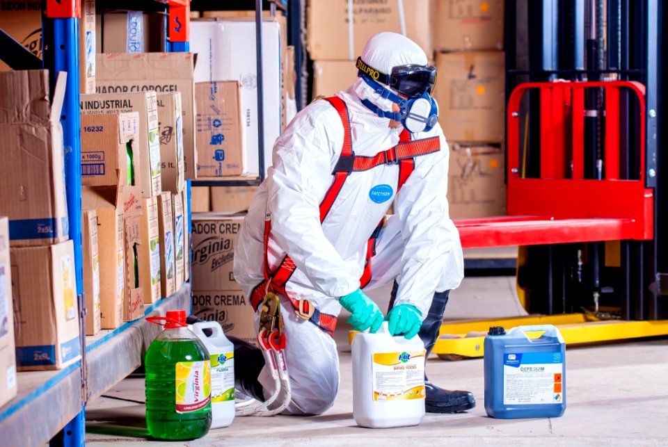 Worker With Industrial Chemicals
