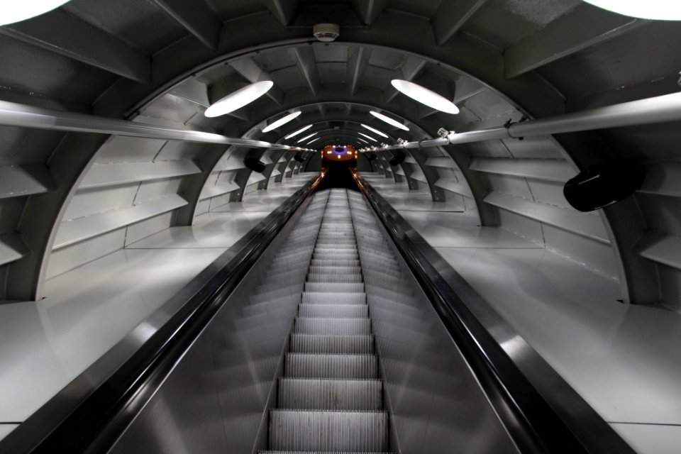 Escalator In Tunnel