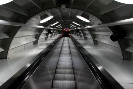 Escalator In Tunnel