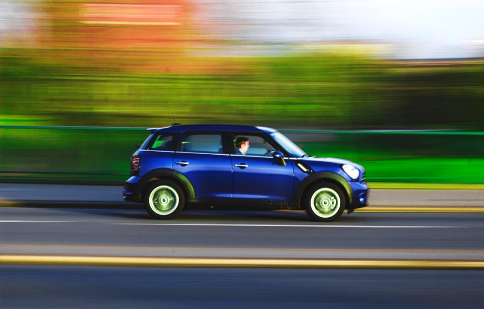 Car On Autobahn Germany