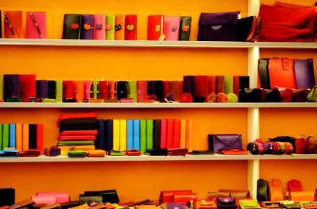 Shelves With Books And Journals photo