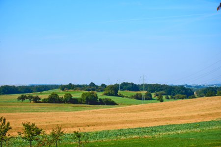 Brown Sand Dunes Surrounded By Green Grass Under The Blue Sky