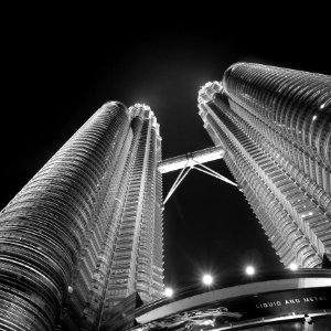 Petronas Twin Towers Kuala Lumpur Malaysia At Night photo