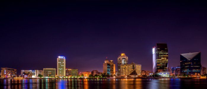 Panorama Photography Of City At Night photo