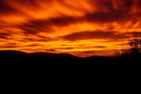Orange Sunset And Cloudscape