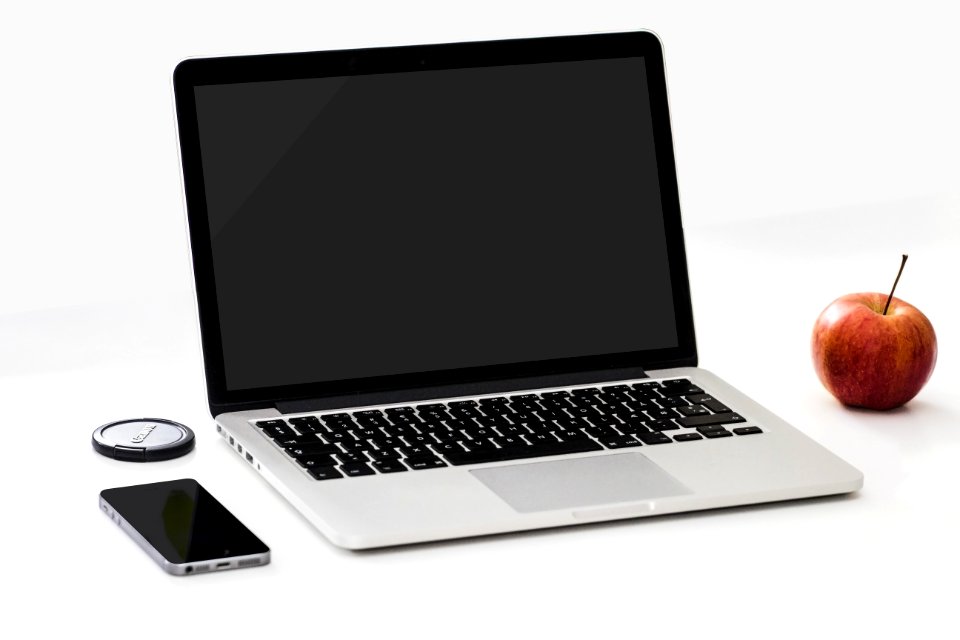 Apple With Laptop And Smarphone