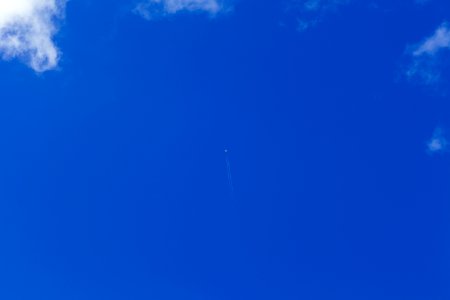 Aircraft Flying In Blue Sky photo