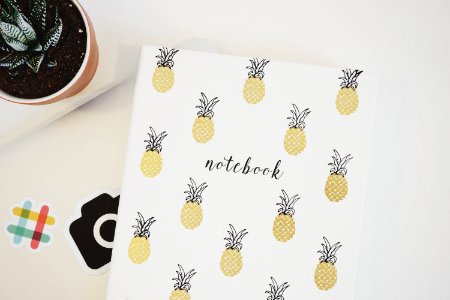 White Pineapple Print Printer Paper photo
